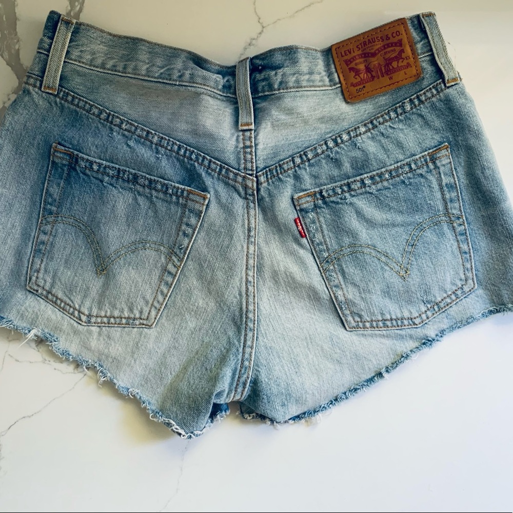 Levi’s high waisted boot shorts 501